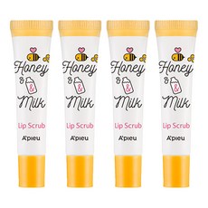 A'pieu 蜂蜜牛奶唇部去角質霜, 4條, 牛奶香氣