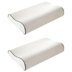 Ilsangjabhwa 日常雜貨 3D記憶棉枕頭, 白色, 2個