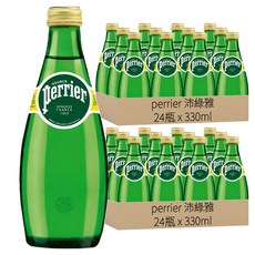 perrier 沛綠雅 氣泡天然礦泉水，口感絕佳 清爽無負擔 派對時尚之選, 330ml, 48瓶