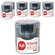 B&B 竹炭棉花棒 100%純棉, 150入, 6盒