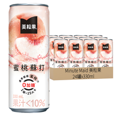 Minute Maid 美粒果 零加糖蜜桃蘇打,330ml,24罐