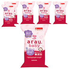 SARAYA arau. 愛樂寶 無添加衣物去漬皂 (99%純皂配方), 植物來源, 安心無添加, 110g, 6個