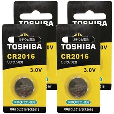 TOSHIBA 東芝 鈕扣電池 CR2016, 1入, 4個