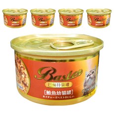 Baster 巴絲特 貓罐4號 鮪魚幼貓罐, 80g, 5罐