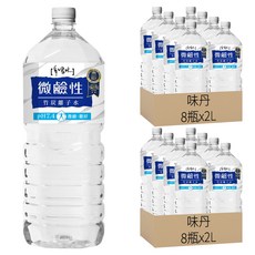 味丹 微鹼性竹炭離子水, 2L, 16瓶