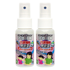ECHain TeCH 熊掌防蚊液 衣物用無香型 PMD尤加利防蚊, 60ml, 2瓶