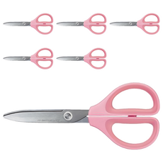 KOKUYO 國譽 SAXA空氣彈力剪 標準輕量, 粉色, 6支