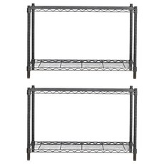 dayneeds 日需百備 烤漆兩層架, 黑色, 2個