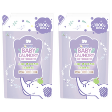 les enphants 麗嬰房 小蘇打植淨洗衣精補充包 溫和配方 清甜果香 防蟎/低敏/抗菌, 1kg, 2包