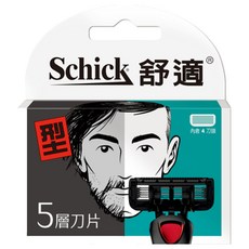 Schick 舒適牌 5層刮鬍刀片, 4入, 1組