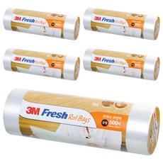 3M 保鮮捲筒袋, M號, 500枚, 5捲