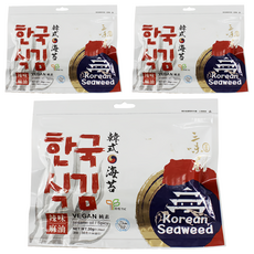 三味屋 韓式岩燒海苔 辣味麻油 薄脆爽口 鮮香美味, 30g, 3包