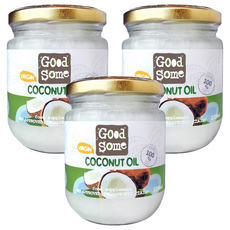 GOODSOME 好東西 斯里蘭卡原裝進口第一道冷壓椰子油 225ml, 3罐