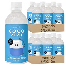 sugarlolo 椰果飲料 優格風味, 12瓶, 340ml, 清新爽口，健康無負擔