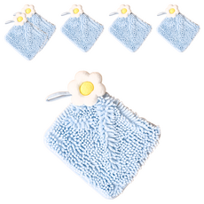 雞蛋花擦手巾 25 x 25cm - 柔軟吸水珊瑚絨, 6條