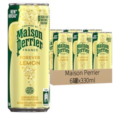Maison Perrier 氣泡礦泉水 檸檬口味, 330ml, 6罐
