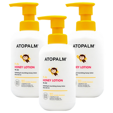 ATOPALM 愛多康 兒童蜂蜜乳液，敏弱肌適用，舒緩皮膚乾燥，維持水潤肌膚，雙重結構瓶身設計, 300ml, 3瓶