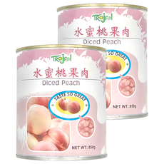 TROJAN 傳佳 水蜜桃果肉, 850g, 2罐
