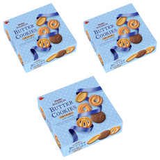 BOURBON 北日本 奶油曲奇餅禮盒, 蝴蝶捲型餅乾 12個 + 捲型餅乾 12個 + 砂糖奶油味餅乾 12個 + 奶油可可味餅乾 12個 + 塔型餅乾 12個, 3盒