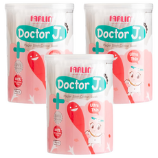 FARLIN 紙軸棉花棒 天然柔軟棉材 極細設計, 190支, 3盒