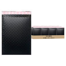 咪咪購物 氣泡袋 黑色, 25 x 30cm, 40個