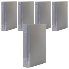 Lan CHYn 連勤牌文具 PP KU色系 圓型三孔夾 LC-5003GY 1.5吋, 5個, 灰色