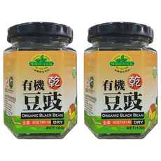 味榮有機乾豆鼓 有機黑豆天然發酵古法釀製 素食可用 不添加任何防腐劑與色素, 100g, 2罐