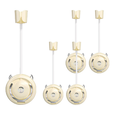 FAmILyLIFE 生活 免動手懶人無痕壁掛吹風機收納架, 銀黃色, 5個