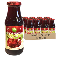 Royal Chef 天廚 100%天然石榴汁, 1L, 12瓶