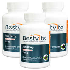 Bestvite 高濃縮巴西莓膠囊 525mg 素食膠囊, 60顆, 3罐