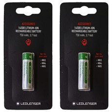 LEDLENSER 萊德雷神 14500充電鋰電池 凸頭 MH3/MH4/MH5專用 750mAh 3.7V, 1個, 2個