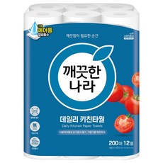 KleanNara 可綠納樂 每日廚房紙巾 12個裝, 200張, 1個