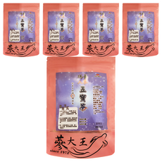 瑪卡人蔘五寶茶包 Set, 黑瑪卡+黑人蔘+黑黃精, 調整體質, 活力之果, 男人茶, 6g, 10包, 5袋