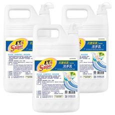 毛寶S 抗菌保濕洗手乳, 無香精, 4kg, 3桶