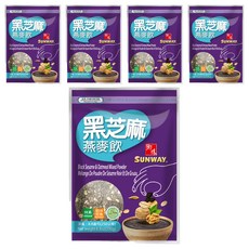 SUNWAY 鄉味 黑芝麻燕麥飲, 250g, 5個
