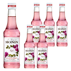 MONIN 莫寧 玫瑰風味糖漿, 法國百年糖漿品牌, 250ml, 6瓶