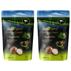 Golden Crunch Macadamias Australia 頂級夏威夷果 帶殼原味, 2個, 225g