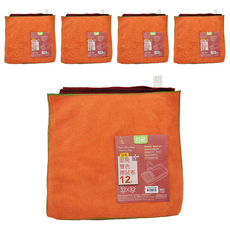 UdiLife 優的生活大師 百研 雙色吸水魔布 廚房擦拭布 12入, 32 x 32cm, 5包