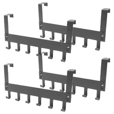 妃妃嚴選 太空鋁門後掛鈎, 經典黑, 4個