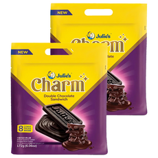 Julie's 茱蒂絲 巧贊雙重巧克力夾心餅乾 便利包裝, 172g, 2包