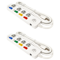 CENTENARY 成電牌 超值型3P延長線 4切4座, 272.7cm, 白色, 2個