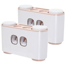 ecoco 幸福之家洗漱套裝 2個 粉色 免打孔安裝