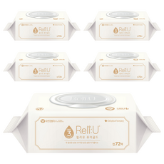 Reli U 潔淨金純水加厚濕紙巾 僅含3種成分 柔軟舒適, 72張, 5包