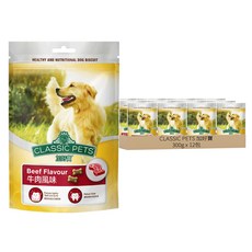 CLASSIC PETS 加好寶 成犬狗餅乾-牛肉風味, 300g, 12包