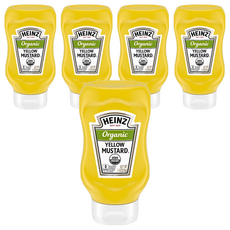 HEINZ 亨氏 有機黃芥末醬 226g*5瓶 無添加人工色素