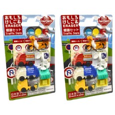 Iwako 造型橡皮擦套裝, 交通標誌, 工作車及號誌, 2組