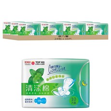 康乃馨 清涼棉衛生棉 量多加長, 28cm, 10片, 24包