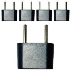 BC 博銓科技 旅行用轉接頭 4.0圓徑(O), 單色, 5入, 黑色