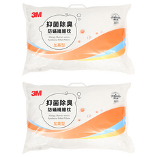3M 抑菌除臭防蟎纖維枕 加高型 780g, 2個