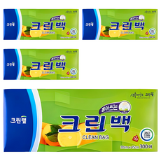 CLEANWRAP 抽取式塑膠袋 共1200個 抽取方便 居家必備, L(45 x 30cm), 300個, 4盒